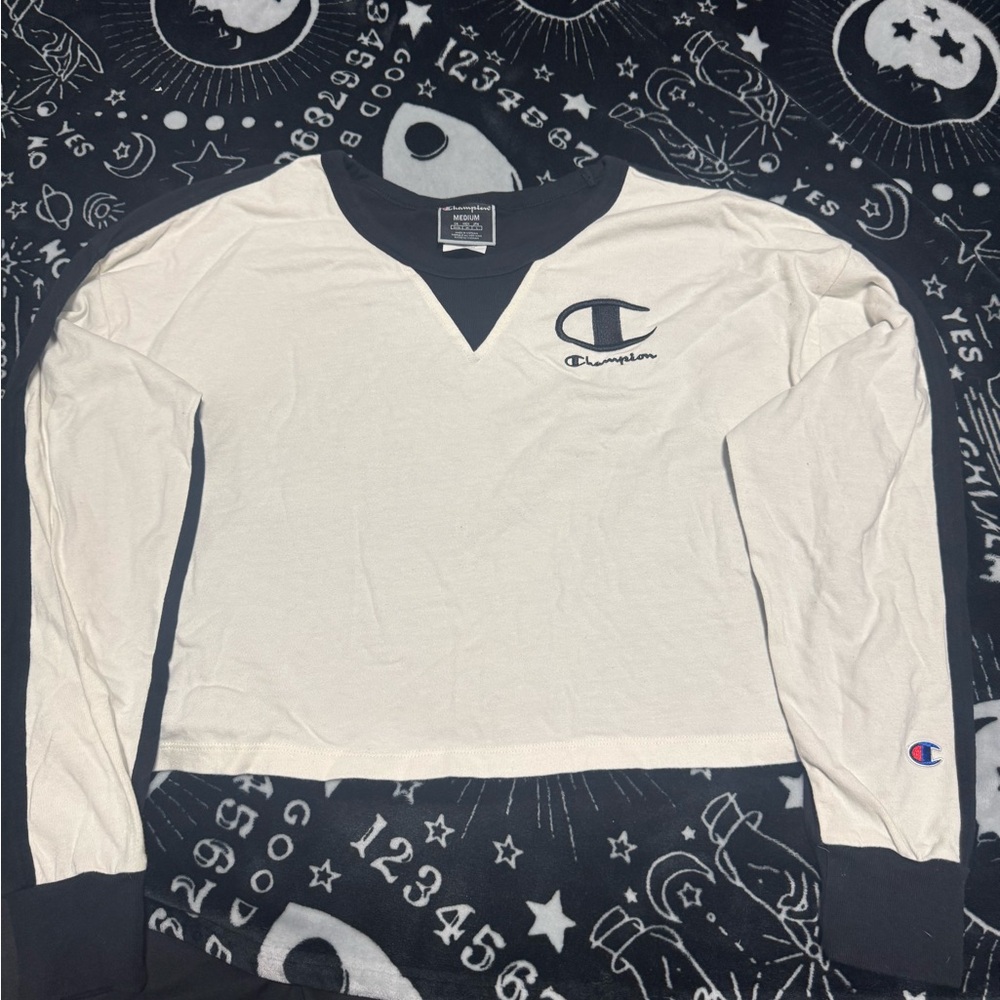 Champion Black and White Long Sleeve Top